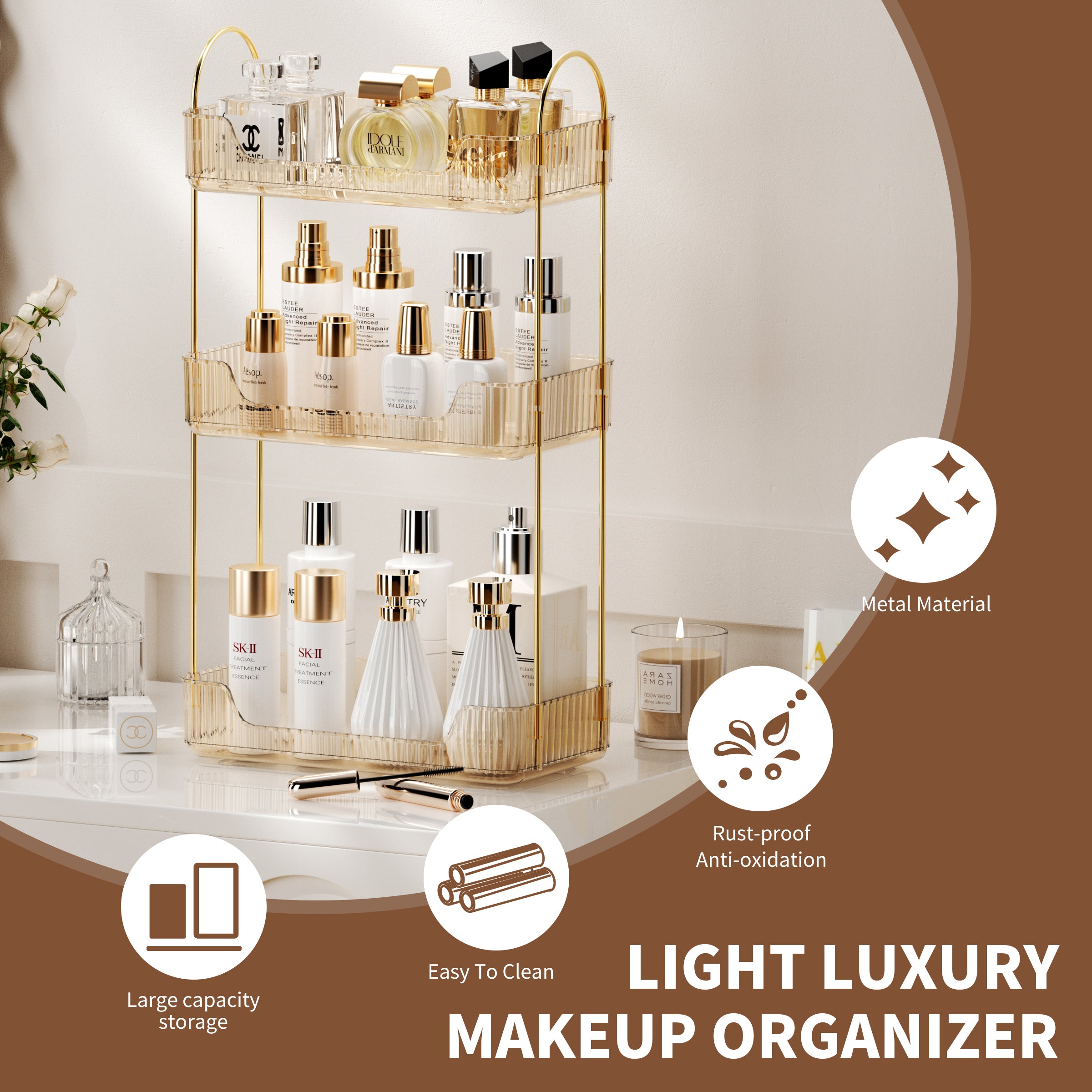 3 Tier Bathroom & Vanity Organizer
