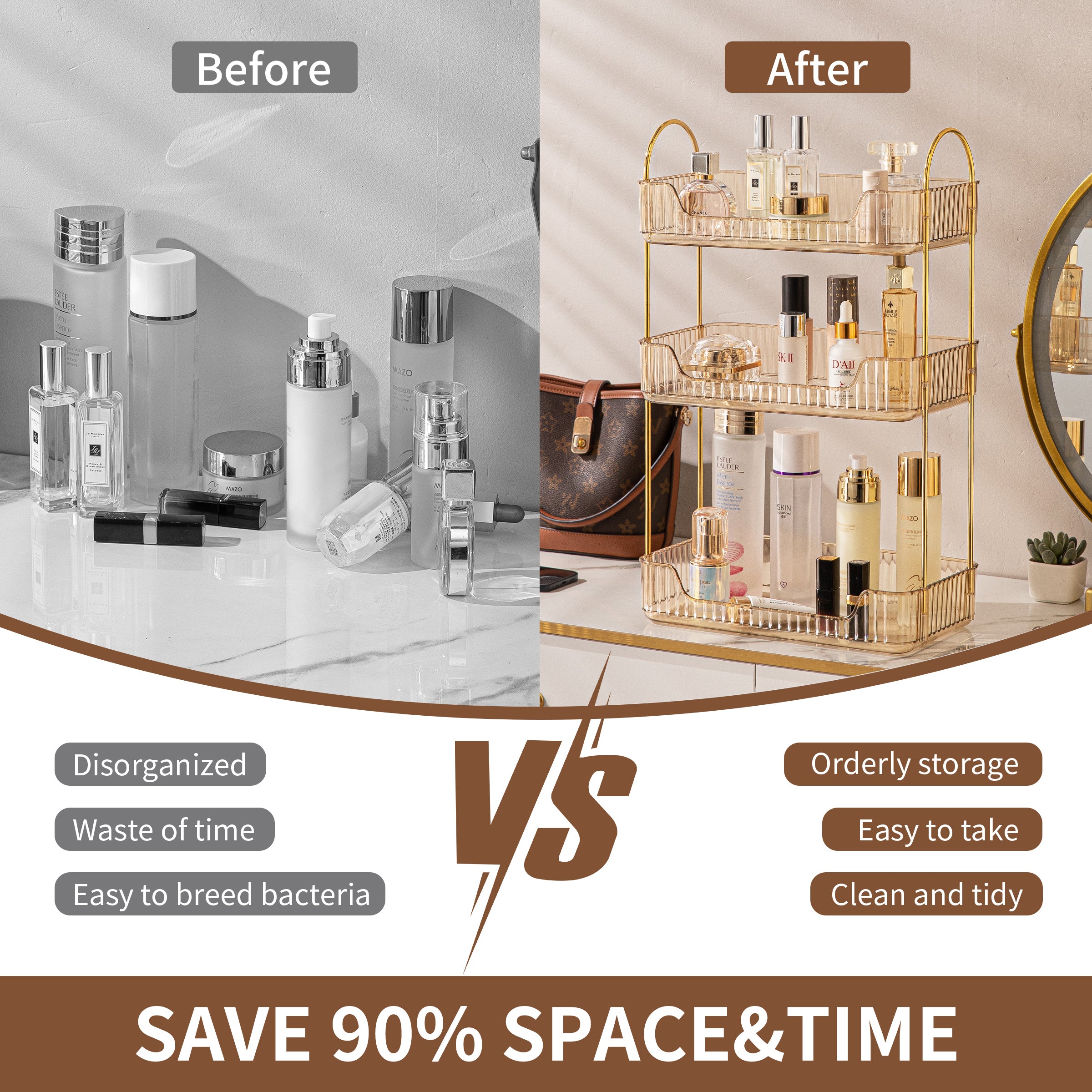 3 Tier Bathroom & Vanity Organizer