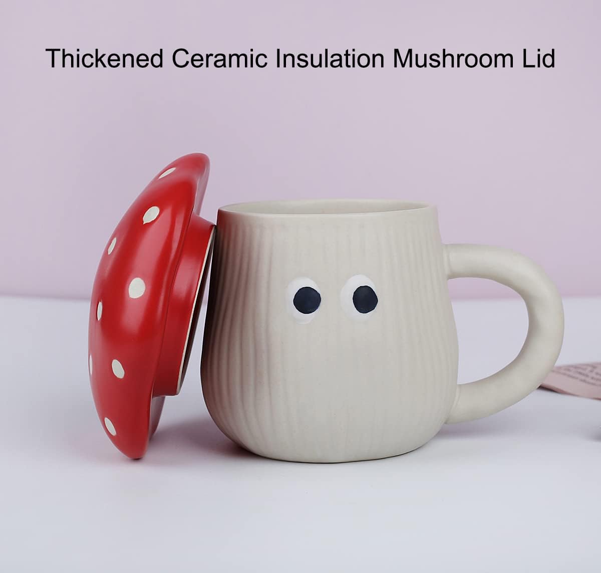Cute Mushroom Mug with Lid