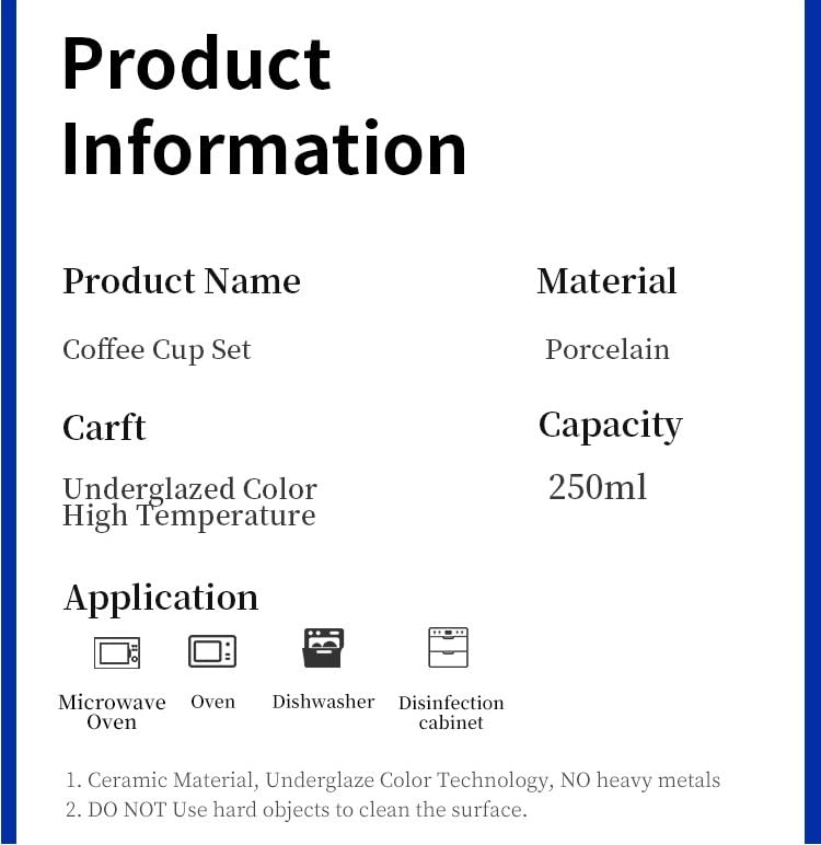 Porcelain Blue & White Cup with Gift Box Set