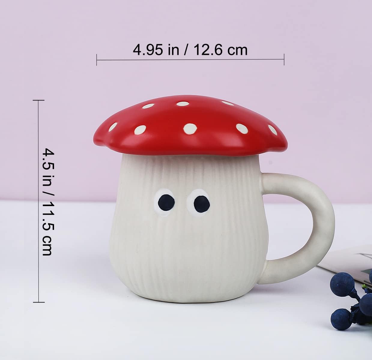 Cute Mushroom Mug with Lid