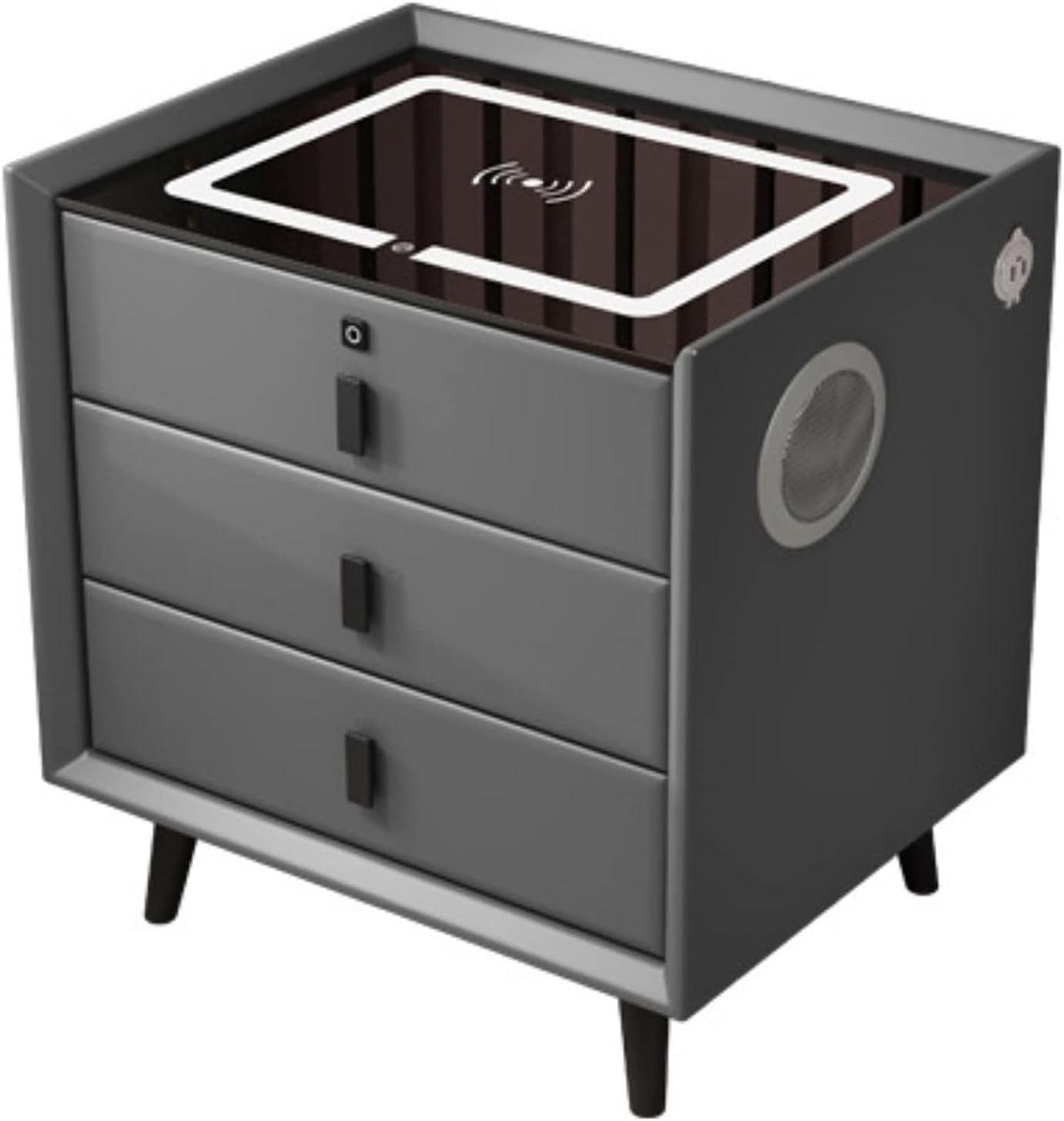 Smart Nightstands 3 Drawers Bedside Table