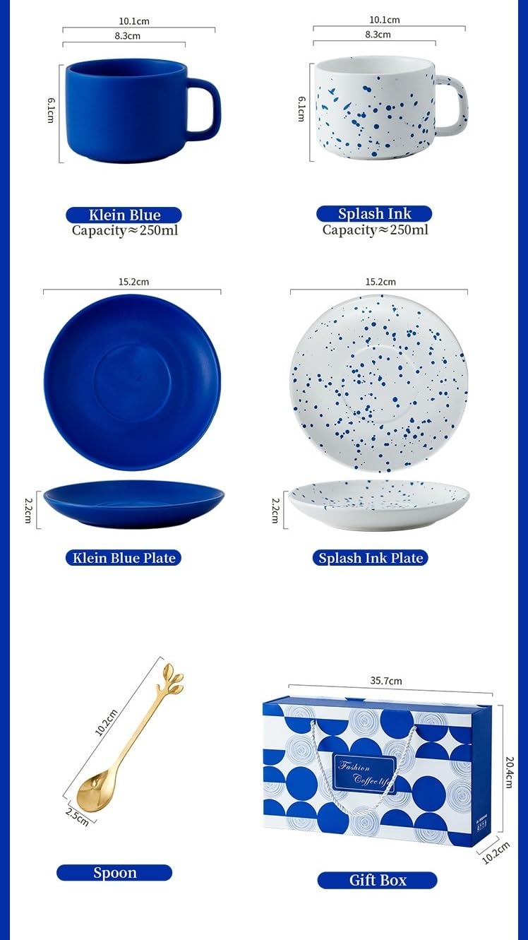 Porcelain Blue & White Cup with Gift Box Set