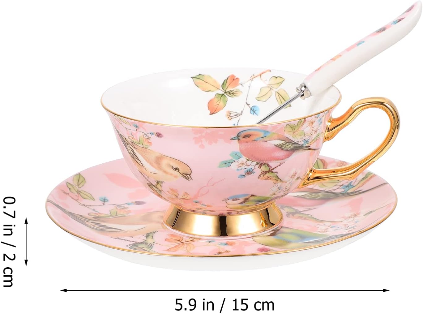 Bone China Cup, Saucer & Spoon with Gift Box