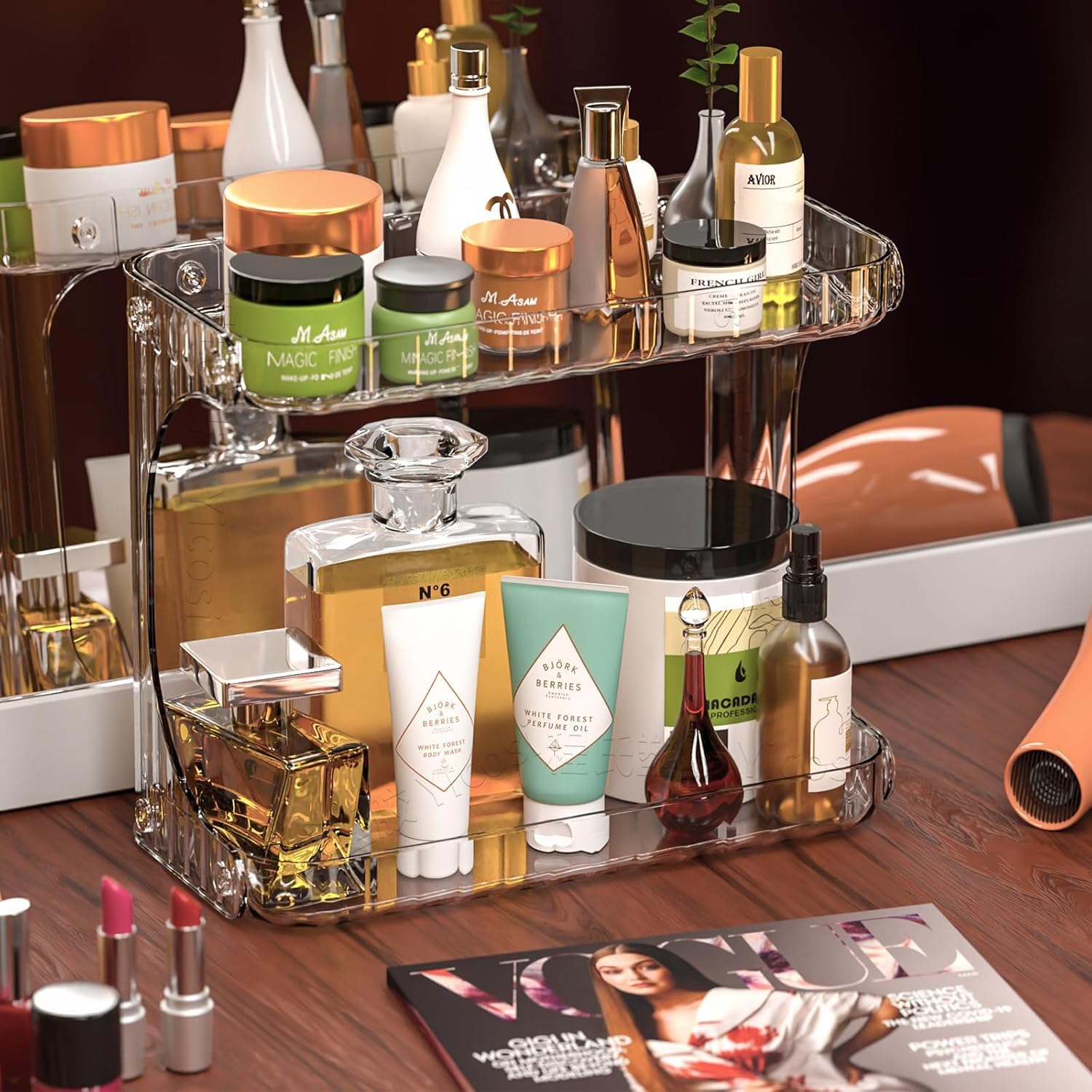 2 Tier Cosmetics Storage