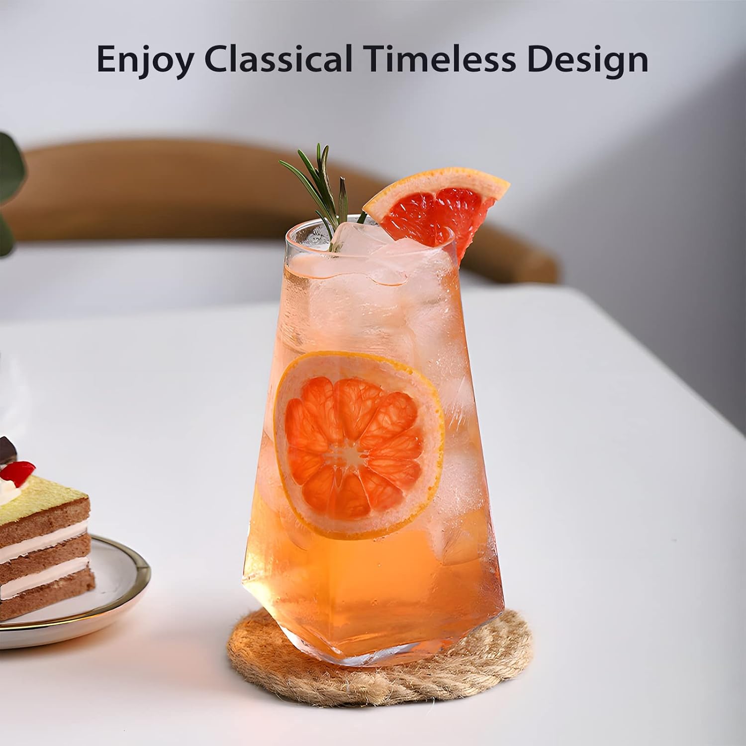 Geometrical Glasses 500ml Set of 6