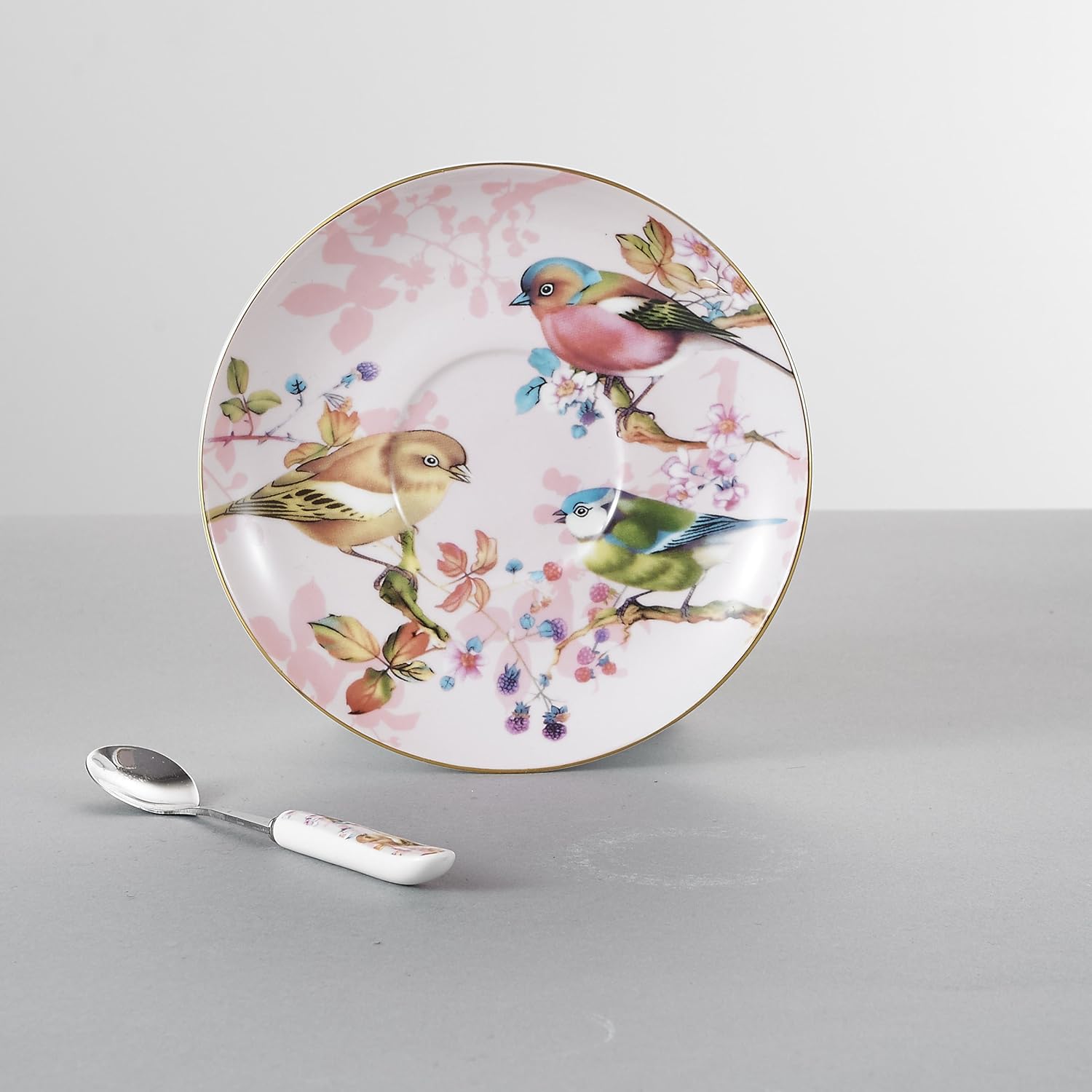 Bone China Cup, Saucer & Spoon with Gift Box