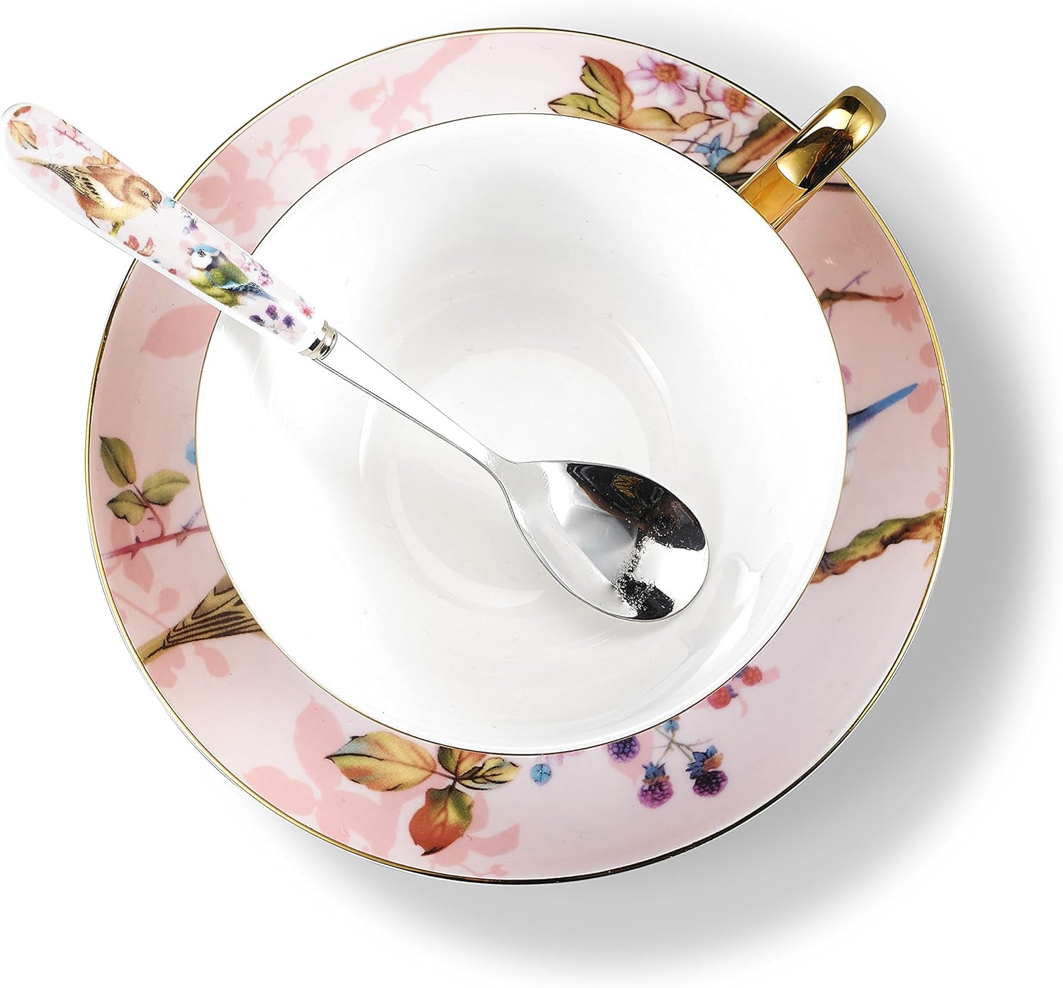 Bone China Cup, Saucer & Spoon with Gift Box