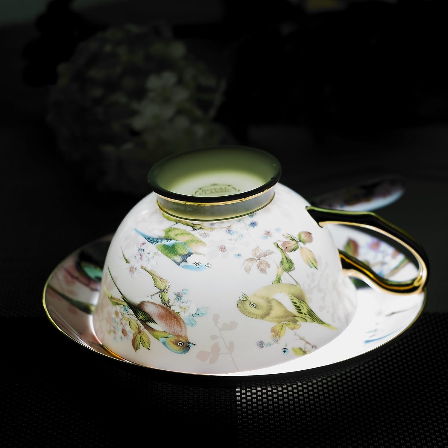 Bone China Cup, Saucer & Spoon with Gift Box