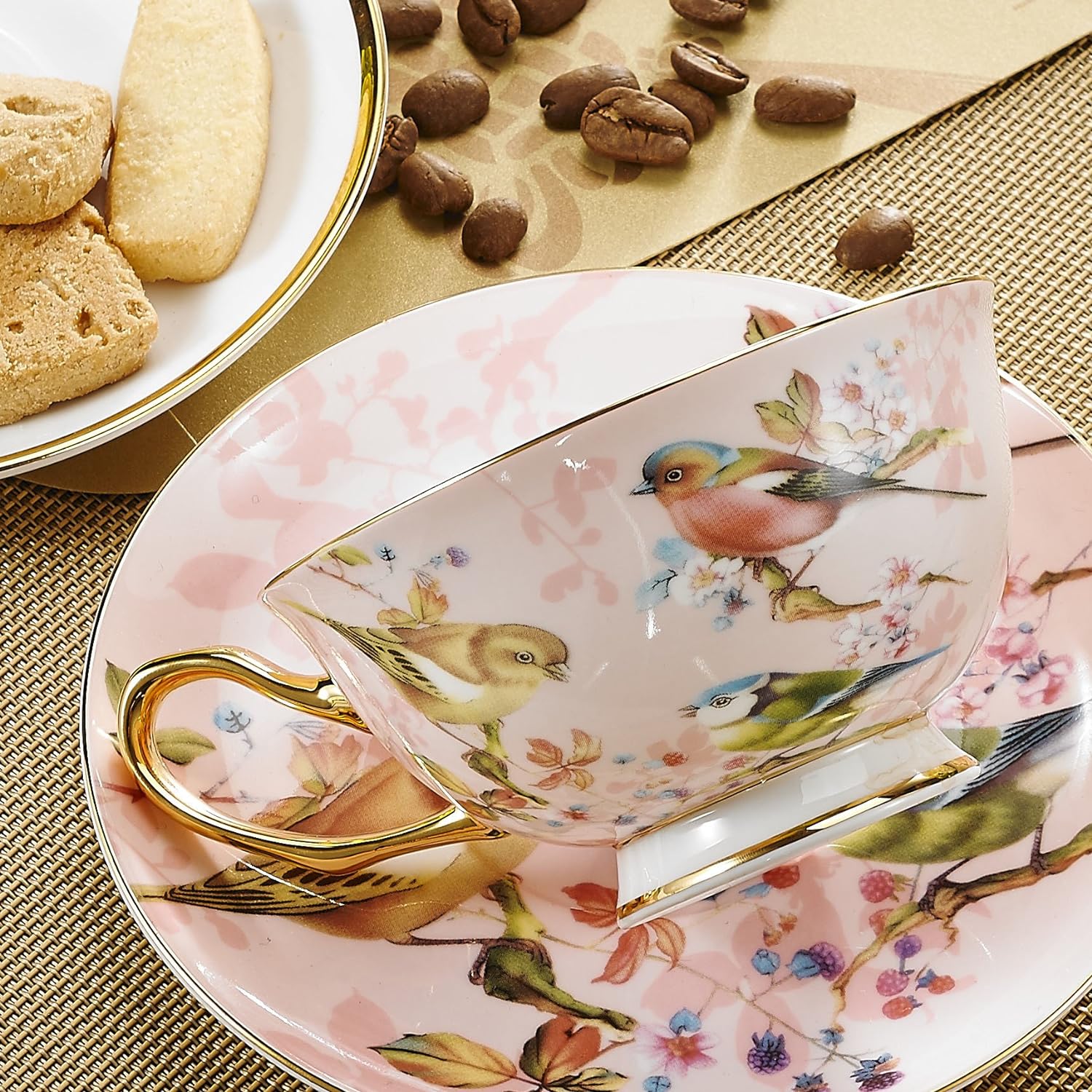 Bone China Cup, Saucer & Spoon with Gift Box