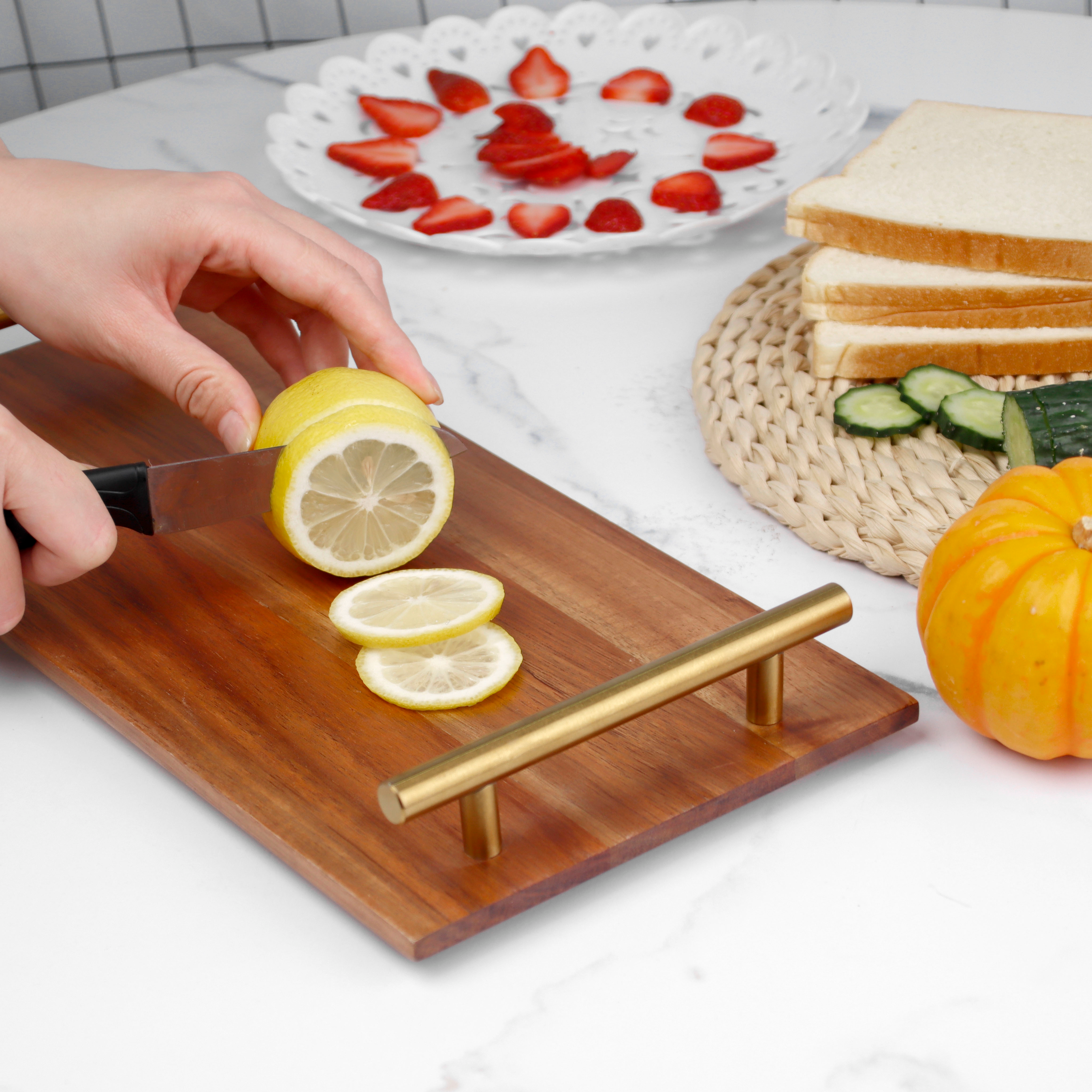Acacia Wood Rectangular Tray