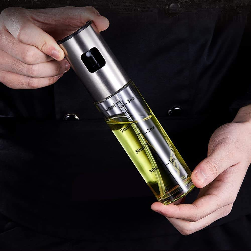 SS & Glass Oil Spray Bottle 90ML