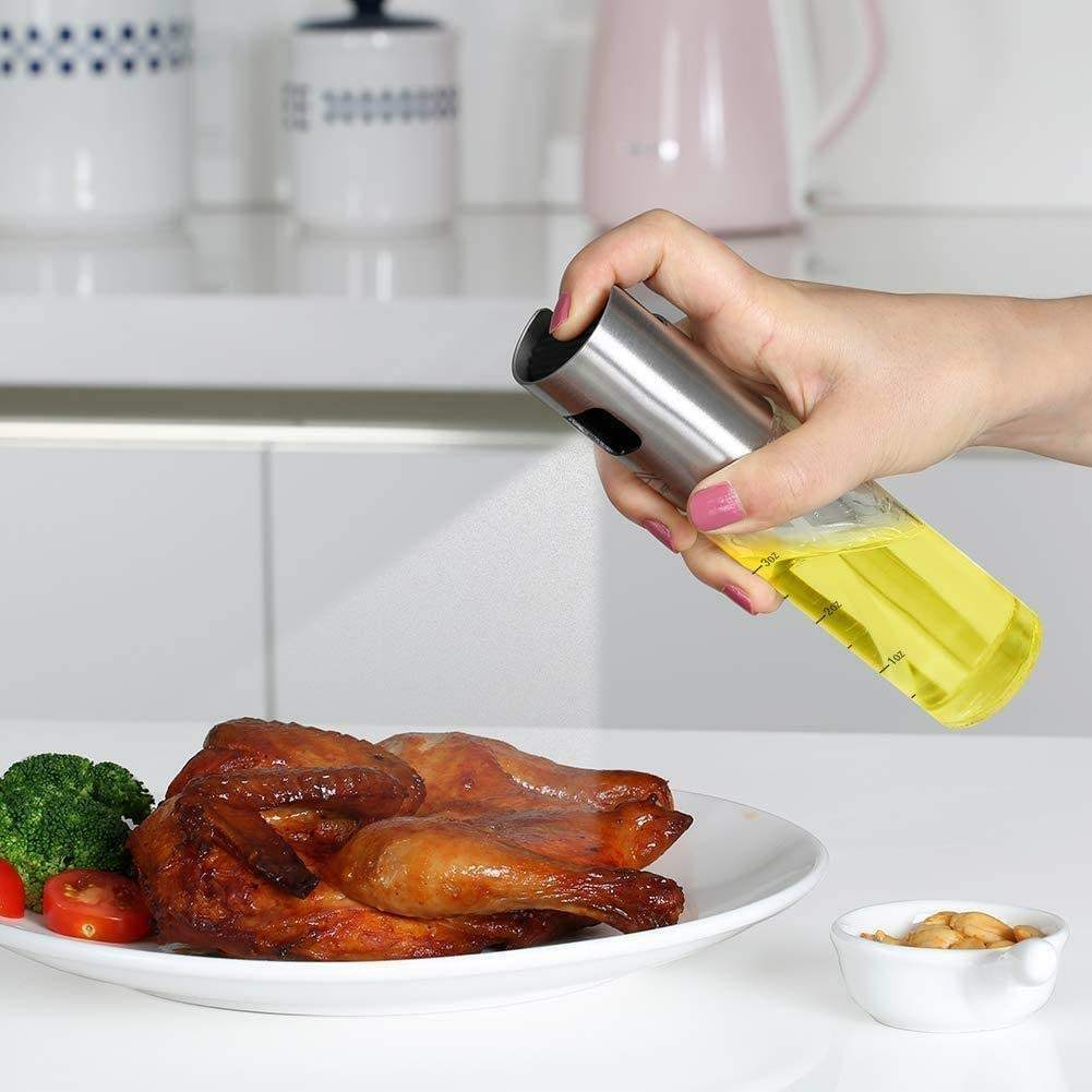 SS & Glass Oil Spray Bottle 90ML