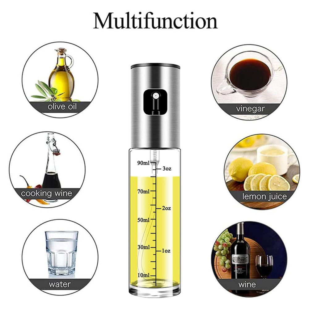 SS & Glass Oil Spray Bottle 90ML