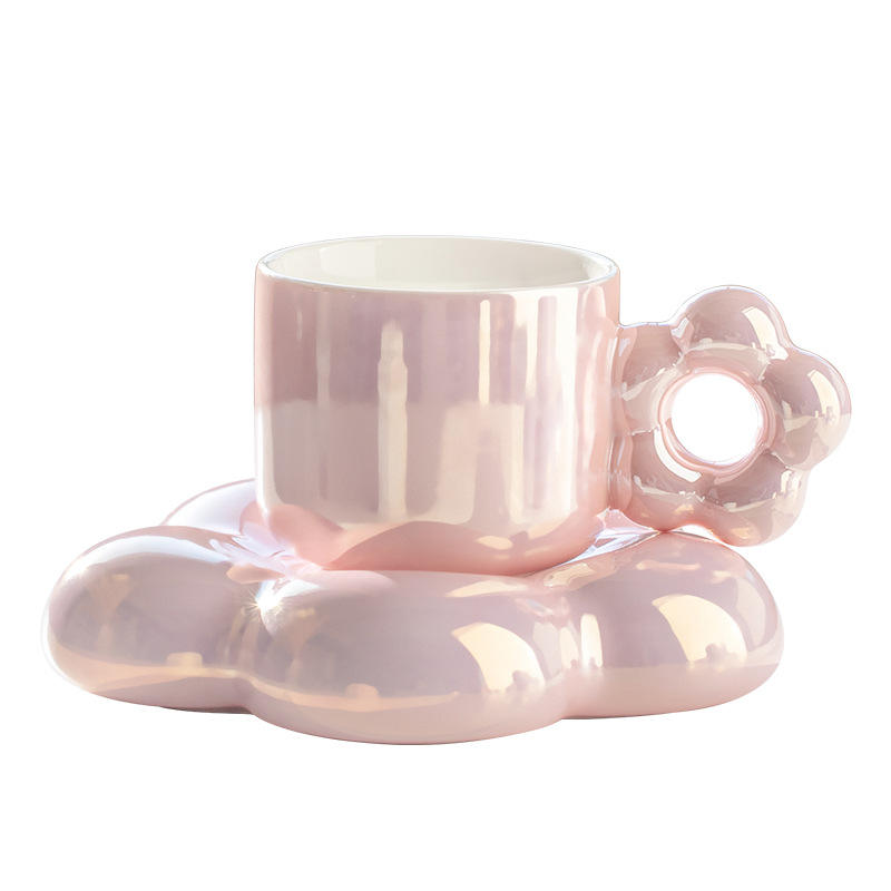 Glazed Coffee Cup & Saucer Set