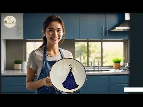 Art-Inspired Bone China Dinner Plate – 'Beautiful Girl' Design (10.5")