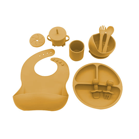 Set of 10 Pcs Silicone Tableware Kit for Baby
