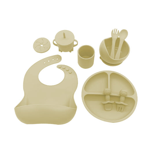 Set of 10 Pcs Silicone Tableware Kit for Baby