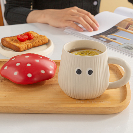 Cute Mushroom Mug with Lid
