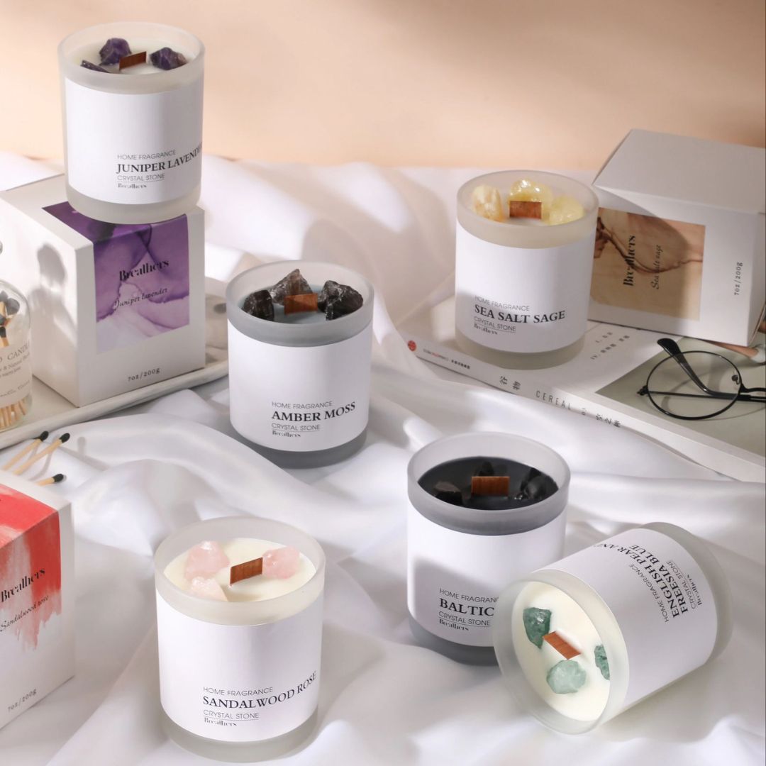 Aromatherapy Scented Candles with Wooden Wicks