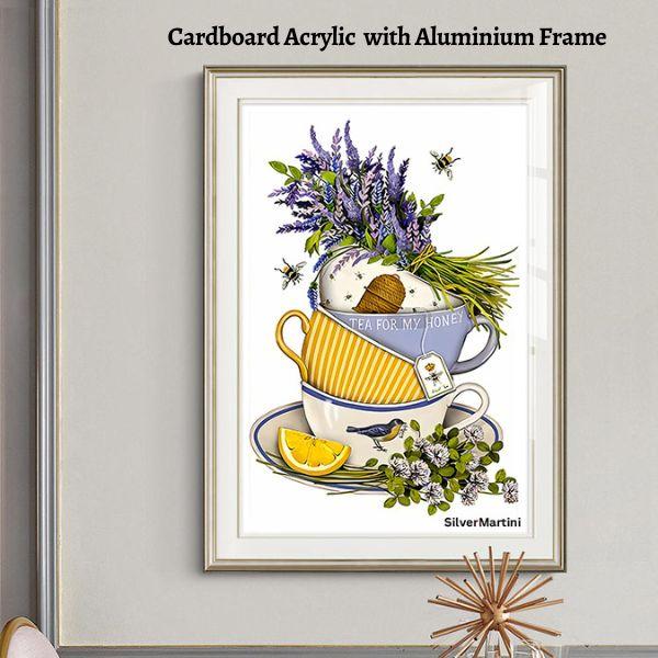 Luxury Wall Decor – Artistic Canvas & Crystal Porcelain Painting (40x60 cm)