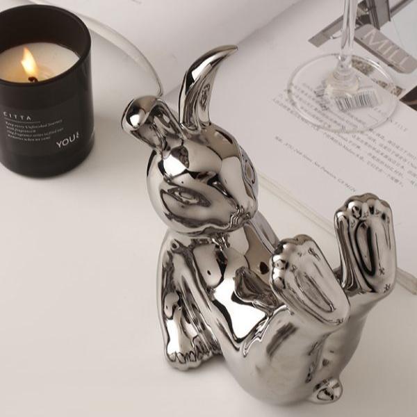 Silver Rabbit Ornament