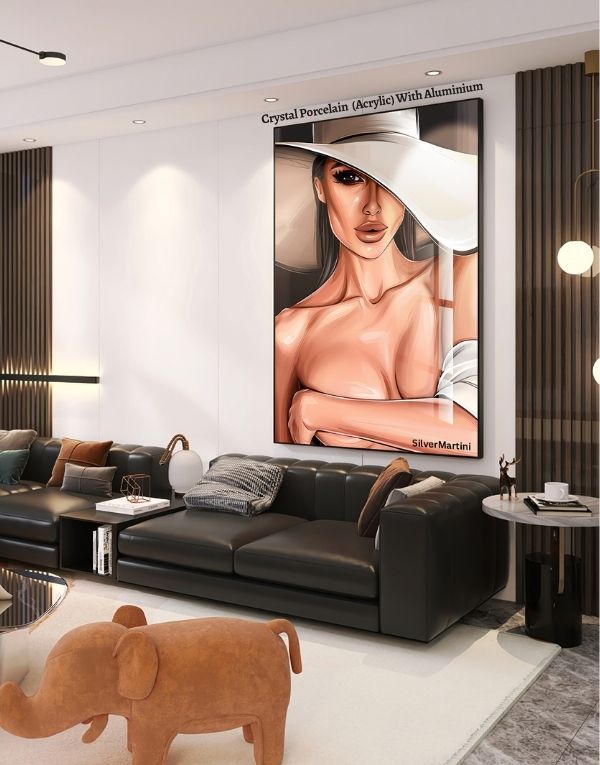 Luxury Canvas & Porcelain Wall Art – 40x60 cm Elegant Living Room Painting