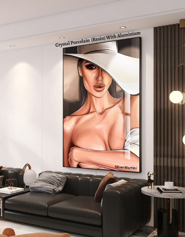 Luxury Canvas & Porcelain Wall Art – 40x60 cm Elegant Living Room Painting