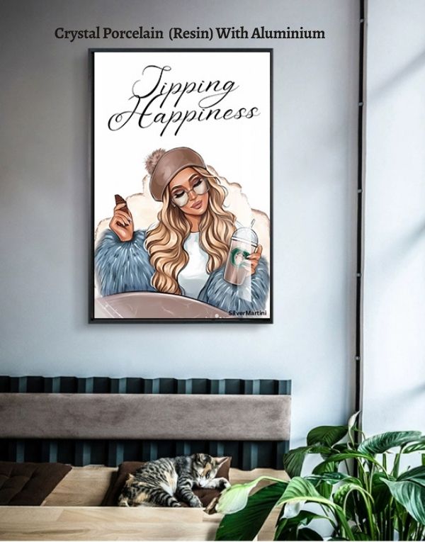 Decorative Canvas & Porcelain Painting – 40x60 cm Wall Decor for Elegant Homes