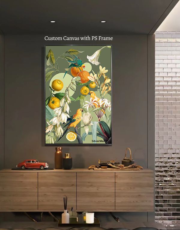 Luxury Modern Wall Painting – Decorative 40x60 cm Canvas & Porcelain Artwork