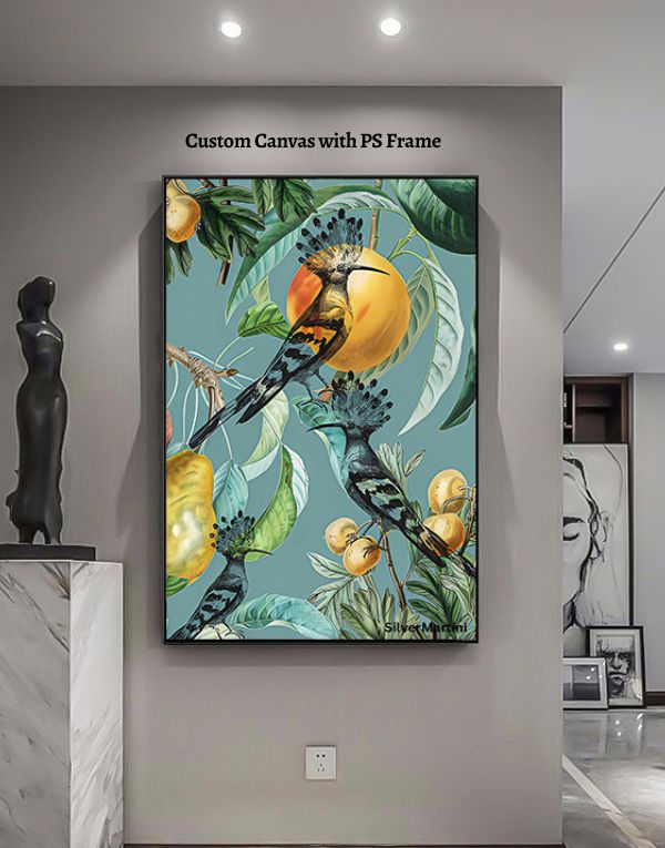 Elegant Wall Art for Living Room – 40x60 cm Canvas & Crystal Porcelain Painting