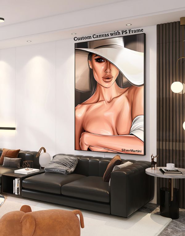 Luxury Canvas & Porcelain Wall Art – 40x60 cm Elegant Living Room Painting