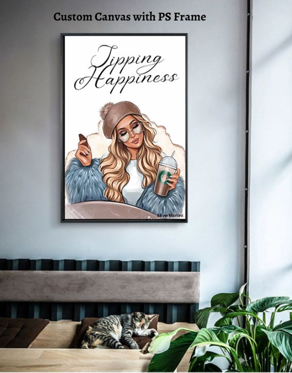 Decorative Canvas & Porcelain Painting – 40x60 cm Wall Decor for Elegant Homes