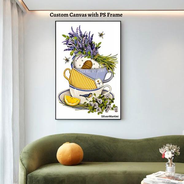 Luxury Wall Decor – Artistic Canvas & Crystal Porcelain Painting (40x60 cm)