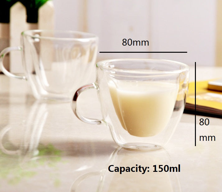 Heart Shaped Double Wall Teacup 150ml