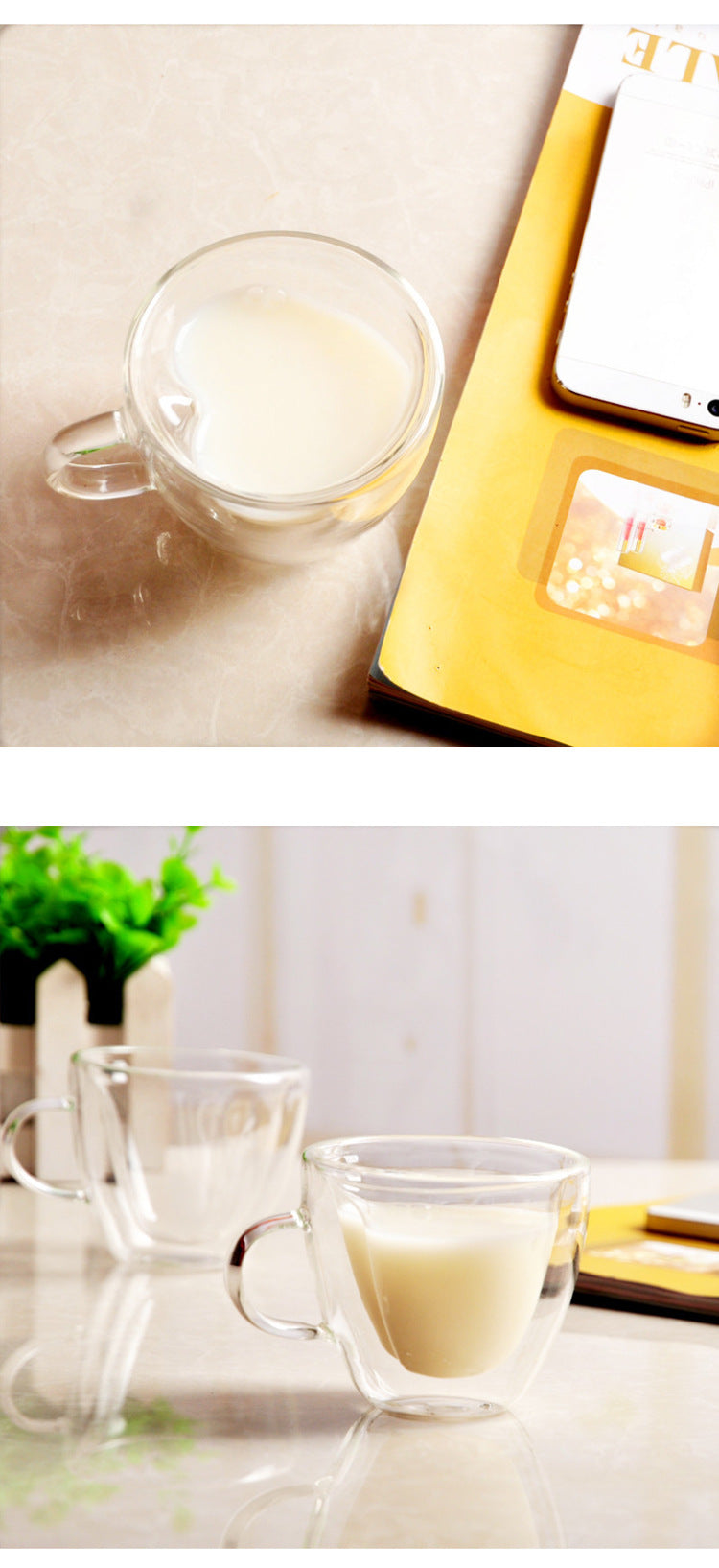 Heart Shaped Double Wall Teacup 150ml