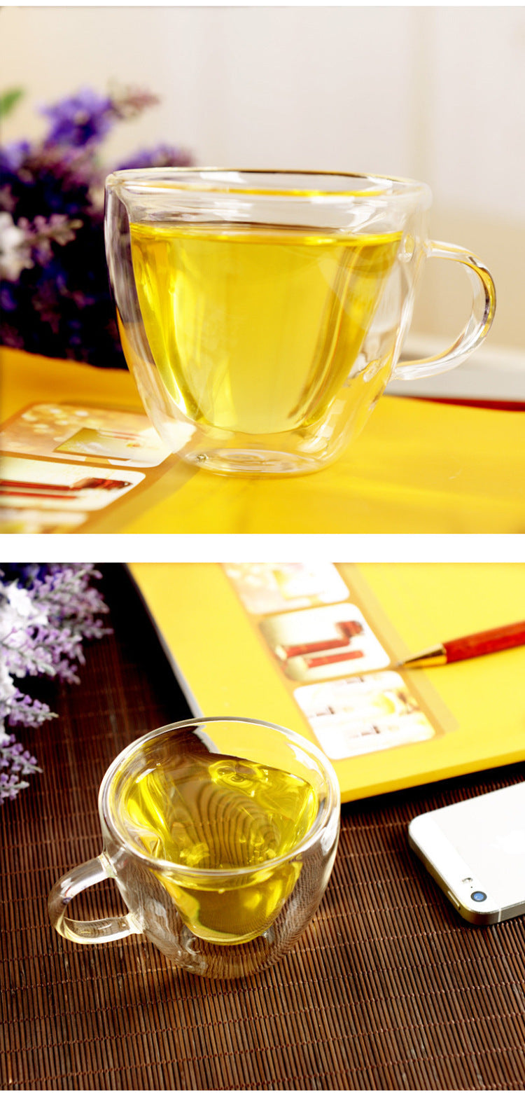 Heart Shaped Double Wall Teacup 150ml