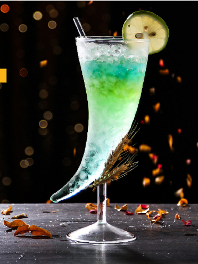 Horns Shape Cocktail Glass