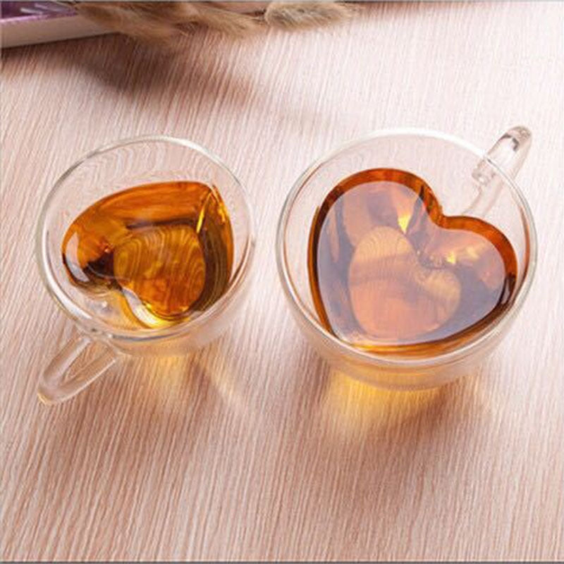 Heart Shaped Double Wall Teacup 150ml