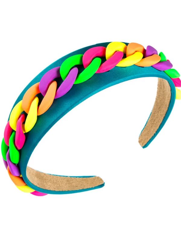 French color Resin Chain fabric Hairband