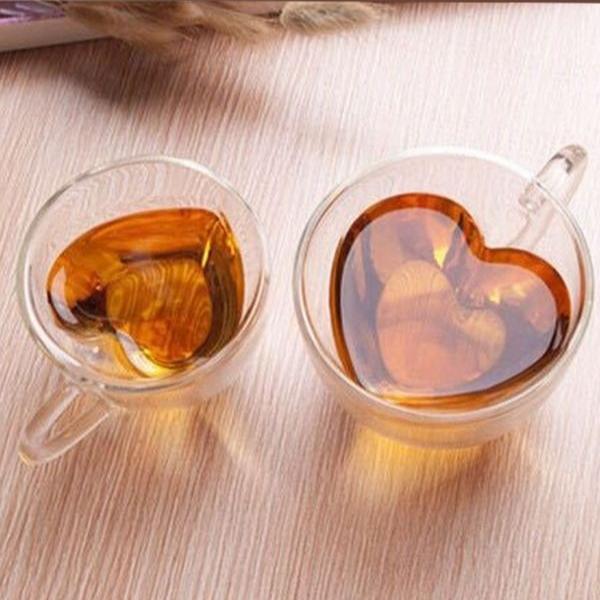 Heart Shaped Double Wall Teacup 150ml