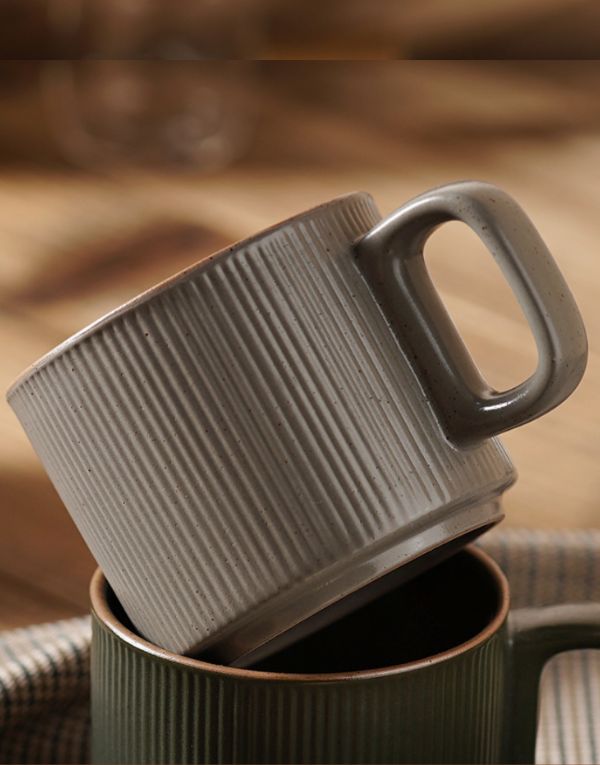 Lined Porcelain Coffee Mug