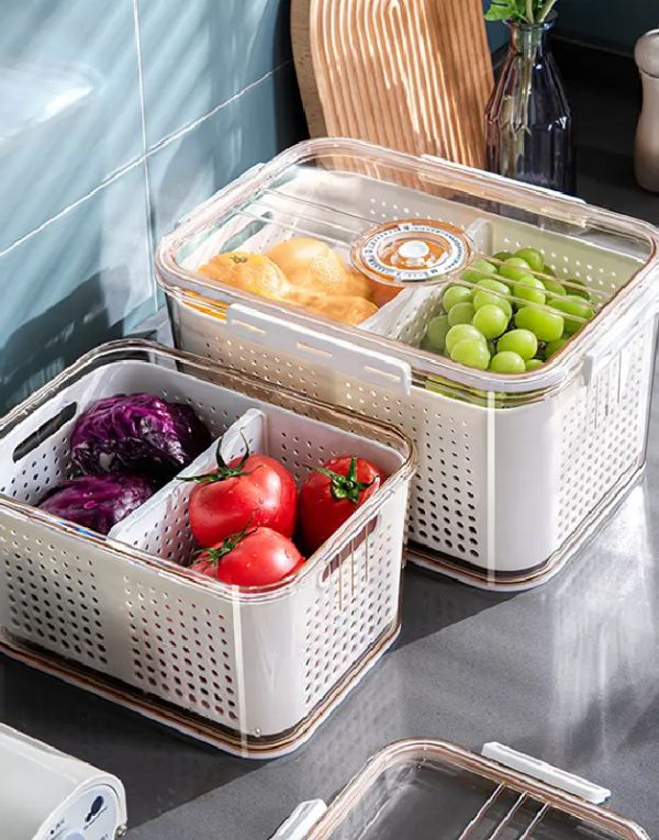 Multi-Purpose Refrigerator Storage Box – Organize Fruits & Veggies with Ease