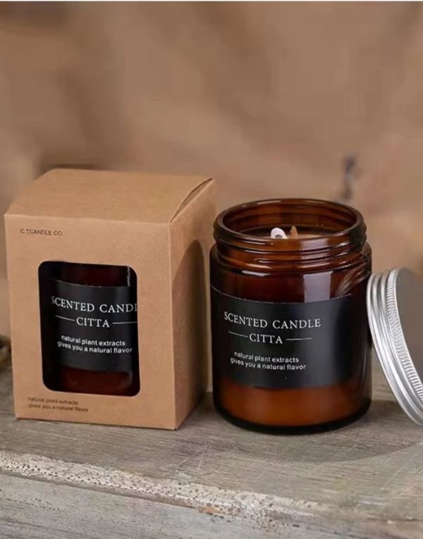 Rose Petals Brown Bottle Scented Candles