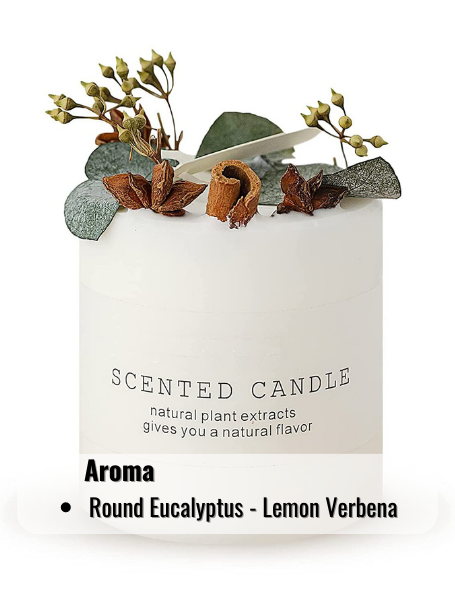 Round Eucalyptus Scented Candles