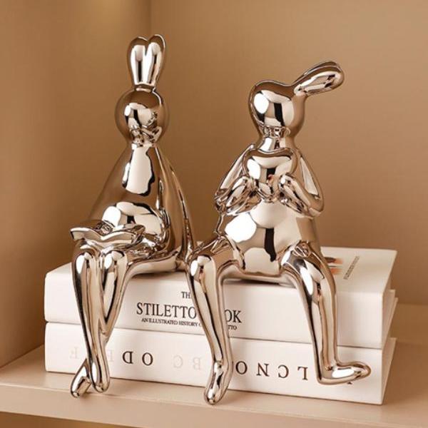 Porcelain Rabbit Statue
