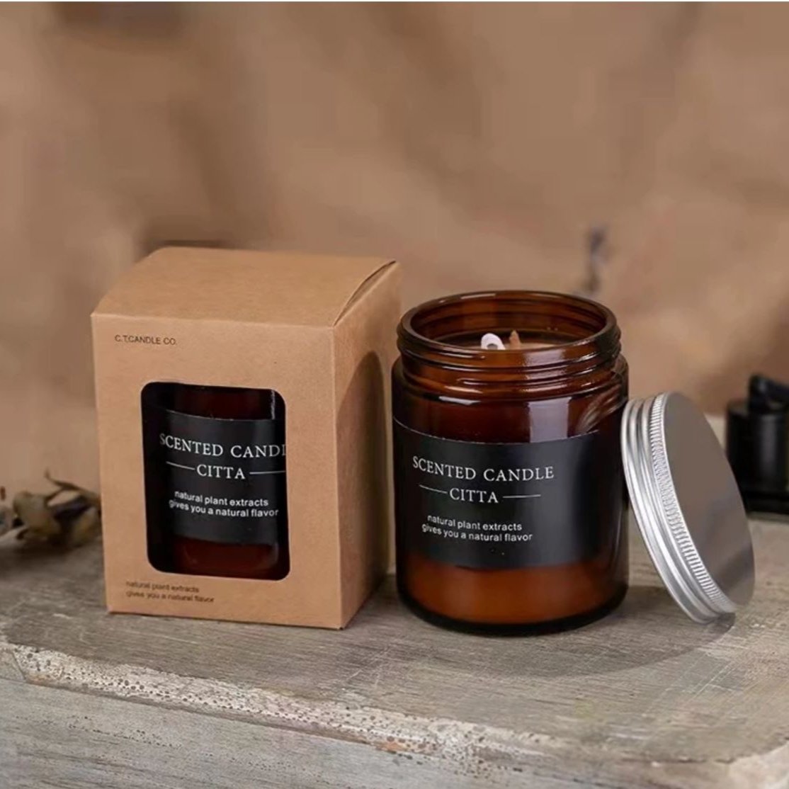 Amber Ebony Scented Candles