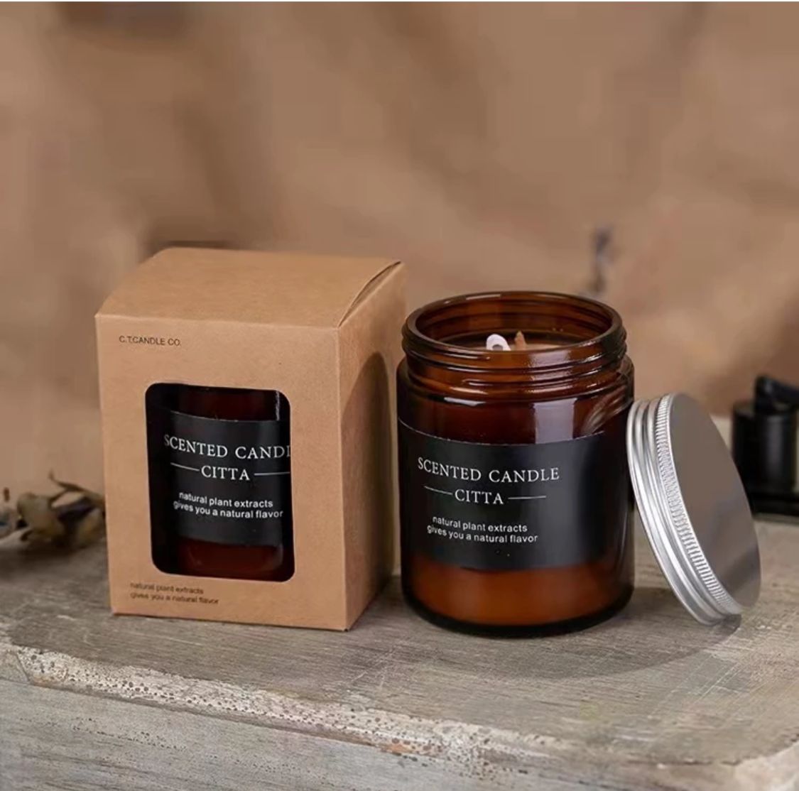 Brown Bottle Scented Candles