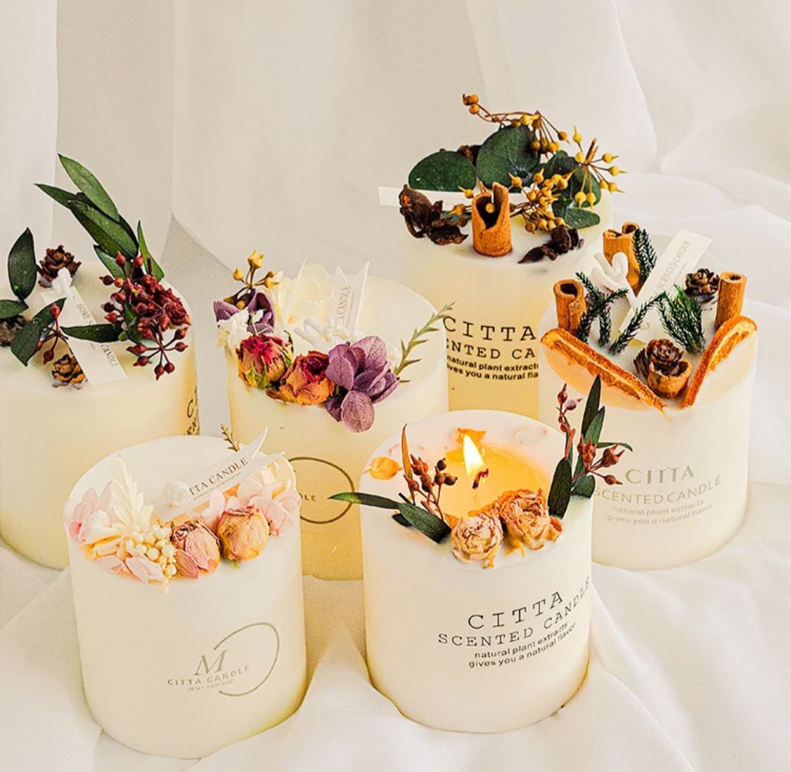 Round Eucalyptus Scented Candles