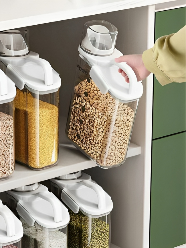Gray Plastic Containers with Lids